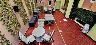 an overhead view of a balcony with a table and chairs at Knezevic Resort 12 in Athens