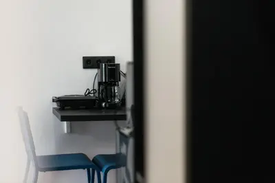 a room with a table with a coffee maker on it at Athens Vibes City Studio in Athens