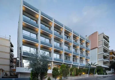 an external view of a building at Blue Sea Hotel Alimos in Athens
