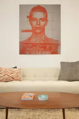 a living room with a white couch with a coffee table at 2BR Designer Apt Near Metro With Private Garden in Athens