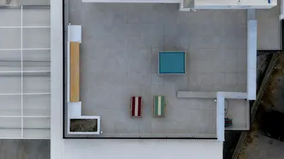 a model of a building with two windows on it at Luxury Penthouse 360 Acropolis and Athens Views in Athens