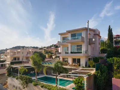 an image of a house with a swimming pool at Villa Nelmar in Anavissos
