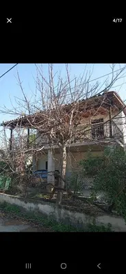 a house with a tree in front of it at Pallini house in Pallíni