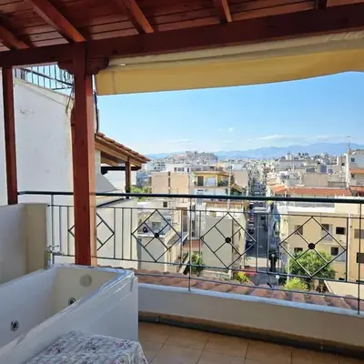 Acropolis View Sky Suite with Jacuzzi near Metro