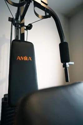 a microphone and a chair in a room at Skyline Spa Athens 420 - 2bd in Athens