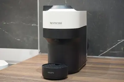 a coffee maker sitting on top of a table at Athens City apartment in Athens