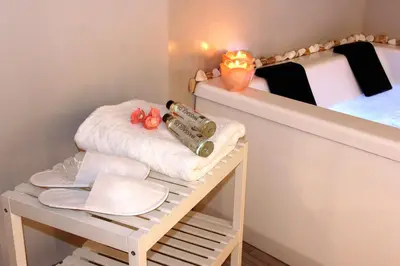 a childs room with a bunk bed and a table with towels at VIP Suite 108 - Castle De Paris in Athens