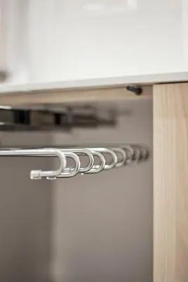 a close up of a door handle on a refrigerator at The Athens Edit Suite in Athens