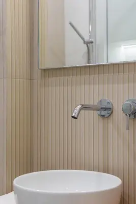 a bathroom with a sink and a bath tub at Ciel - Studio in Thisseio in Athens