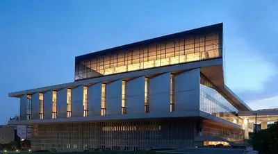 a large building with a lot of windows at Heritage Retreat by Acropolis & Museum in Athens