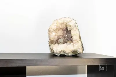 a large rock sitting on top of a table at Cozy 3-BDR Flat at Tavros Metro - 10 Min to Center in Athens