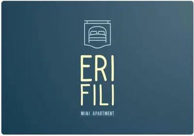 a blue box with the text erf fill on it at ERIFILI -mini apartment in Athens