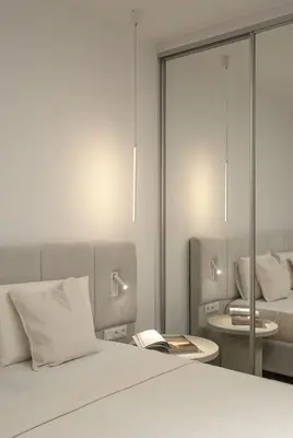 a bedroom with a bed and a mirror at Metro Acropolis, 117sqm luxury 3BDR, SuperViewAthens in Athens
