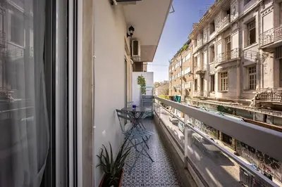 a view of a balcony from a window at Athens #1 Experience in Athens