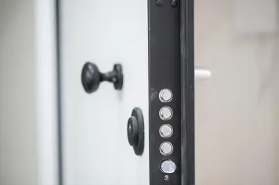 a close up of a door with a knob at Panormou Neon - Urban Apartment 3A in Athens