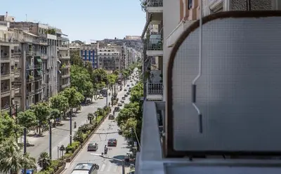 a view of a city street from a building at Athens view suite in Athens