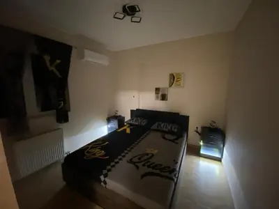 a bedroom with a baseball bed in a room at Athens Luxury & Smart Center House - Free Parking - 300 Mbps Fiber Wi-Fi in Athens