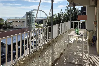 a view from the balcony of a roller coaster at Athens Riviera Alimos by Comfort Club in Athens