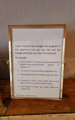 a picture of a sign in a wooden frame at Cozy Smart studio apartment in Athens in Athens