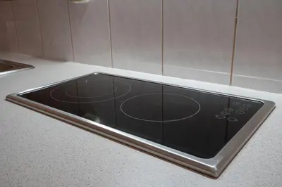 a stove top oven on a counter in a kitchen at Kastella Sea Breeze Studio by ΜΡS in Piraeus