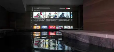 a television in a building with a tv screen at Kalisti House2Heal Athens in Athens