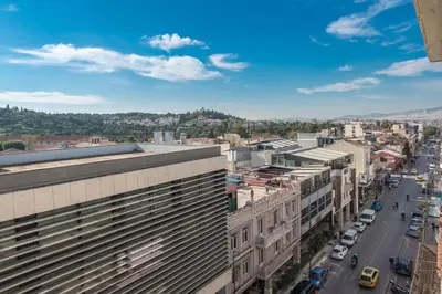 a view of a city street with buildings at Acropolis View Dream Stay nr 5 in Athens