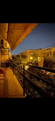 a train station with a view of the train tracks at Master private room in Athens