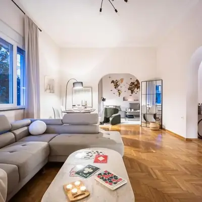 Elegant City Retreat with Two Balconies