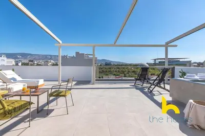 a view from the roof deck of a house at Eagle's Nest Athens Oasis with Culture & Views! in Athens
