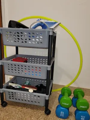 a toy cart with a hula hoop at Cosy executive room in beautiful n quiet flat in Athens