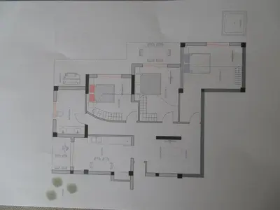 a drawing of a floor plan of a building at Thimari Sports & Spa with private pool and jacuzzi in Sounio