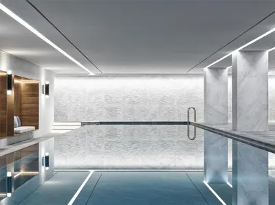 a bathroom with a swimming pool in a room at Grand Hyatt Athens in Athens