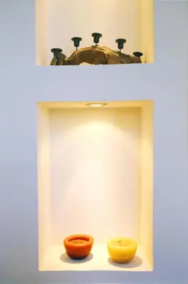 two different colored bowls in a display case at Central Apartments in Psiri - Athens in Athens