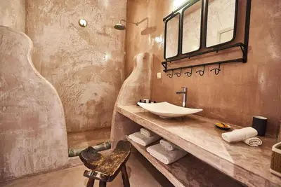 a bathroom with a sink and a mirror at iFeel Athens in Athens