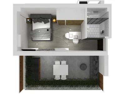 a floor plan of a room with a bathroom at Athens View Loft - 05 in Athens