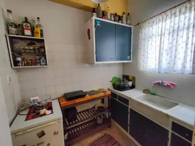 a small kitchen with a sink and a counter at Studio in Athens center in Athens