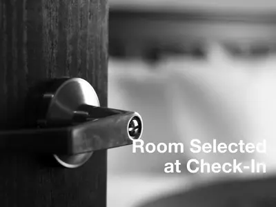 a close up of a room unlocked door at check in at Metropolis Hotel in Athens