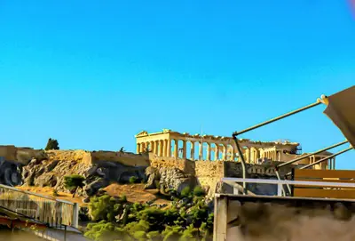 a building on top of a hill in front at Carolina Hotel since 1934 in Athens