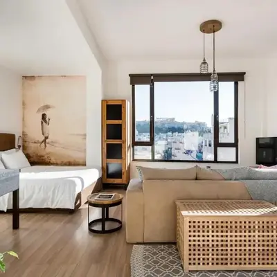 Explore Nightlife Near an Apartment With an Acropolis View