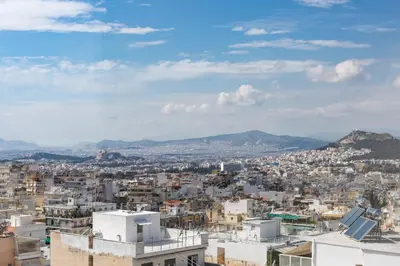 a view of a city from the top of a building at GB Athens View Luxury Suite in Athens