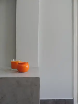 an orange bowl sitting on a counter in a room at Apartment in the Centre of Athens in Athens