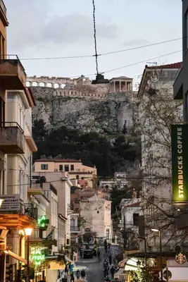 a city with a castle on top of a hill at Ulysses Apartments Monastiraki in Athens