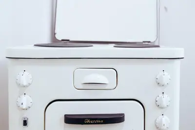 a white oven with a white counter top at we saw athens in Athens