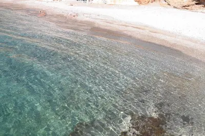 an aerial view of a beach with clear water at Starapartment Athens-Varkiza Top 1 in Varkiza