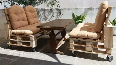 a pair of chairs and a table and a table at Large 3 bedroom Apt with Terrace in Athens