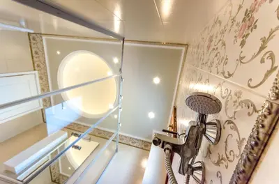 a room with a microphone on a wall at Leo - Unique Glyfada Apartment in Athens