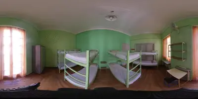 a room with four bunk beds in it at Pagration Youth Hostel in Athens