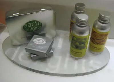 a counter with two bottles of food and a toaster at Central Hotel in Athens