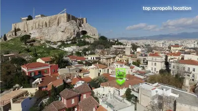 a city with a castle on top of a hill at Athens Authentic Elegance at Acropolis in Athens