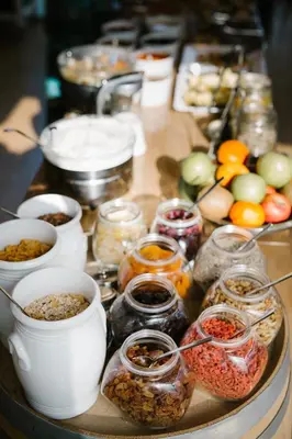 a table with many different types of food on it at A for Athens in Athens